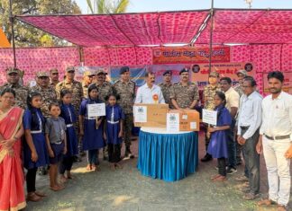 हेडरीत सीआरपीएफचा सिविक ॲक्शन उपक्रम ; ३०० ग्रामस्थांना जीवनावश्यक साहित्य वाटप