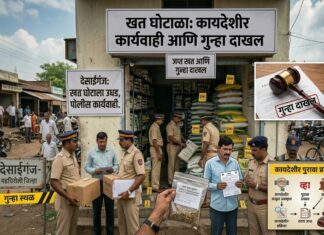 देसाईगंजमध्ये खत घोटाळा उघड ; नाकाडे कृषी केंद्र संचालकावर गुन्हा दाखल