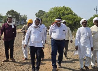 आमदार मसराम यांची महामार्ग अधिकाऱ्यांची भर उन्हात ‘पायदळ परेड’; रखडलेल्या कामांवरून खडे बोल