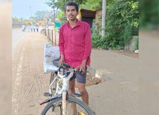 केदारनाथचा १,८४३ किमी सायकल प्रवास करणाऱ्या निलेशला ‘सायकल स्नेही मंडळा’कडून सायकल भेट