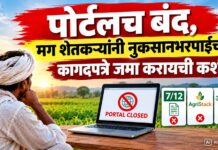 पोर्टलच बंद, मग शेतकऱ्यांनी नुकसानभरपाईची कागदपत्रे जमा करायची कशी?