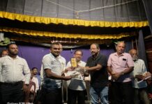 चोप येथील दुर्गा उत्सव मंडळाच्या डिजिटल वाटचालीत योगदान देणाऱ्या तिलक गायकवाड यांचा सत्कार