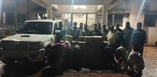 एटापल्लीत अवैध दारू वाहतुकीवर पोलिसांचा छापा; २७.७० लाखांचा मुद्देमाल जप्त